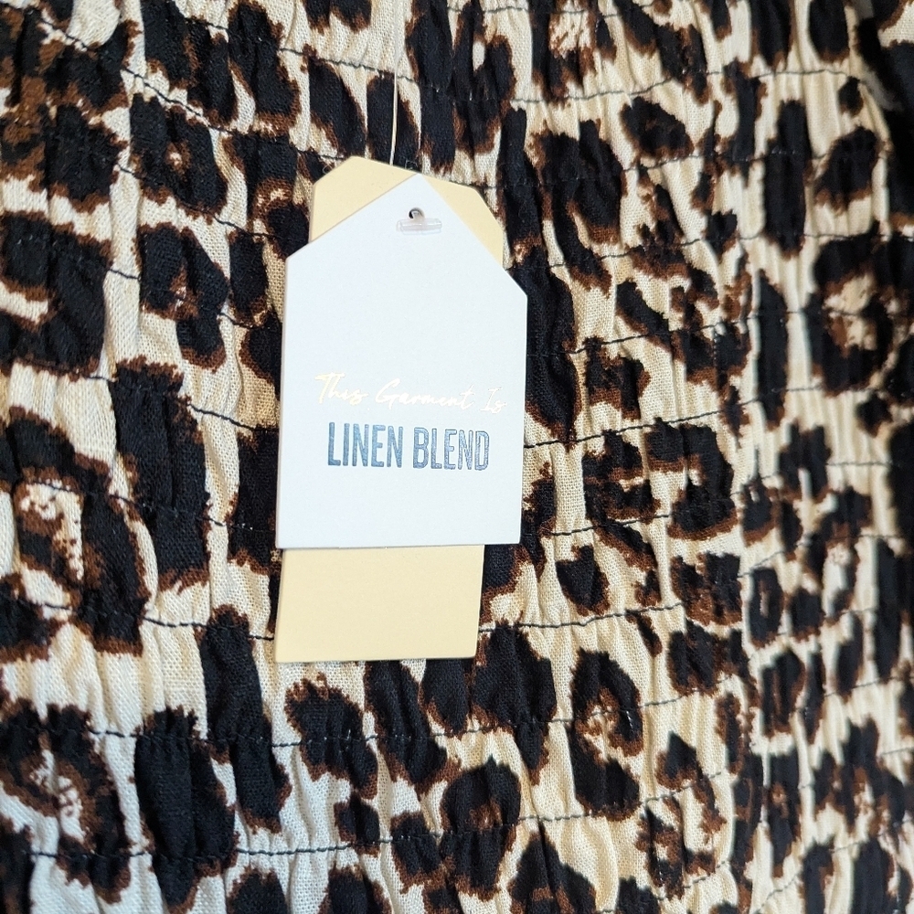NWT Monteau LA Leopard Crop Top - Picture 4 of 4